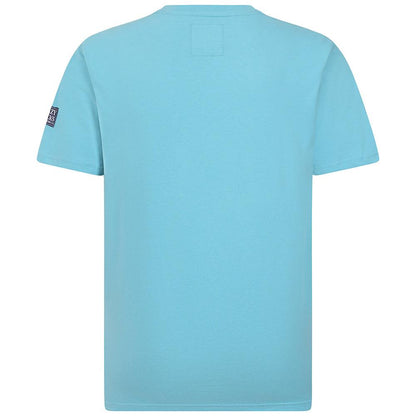 Turquoise - Side - Lazy Jacks Mens Printed Cotton T-Shirt