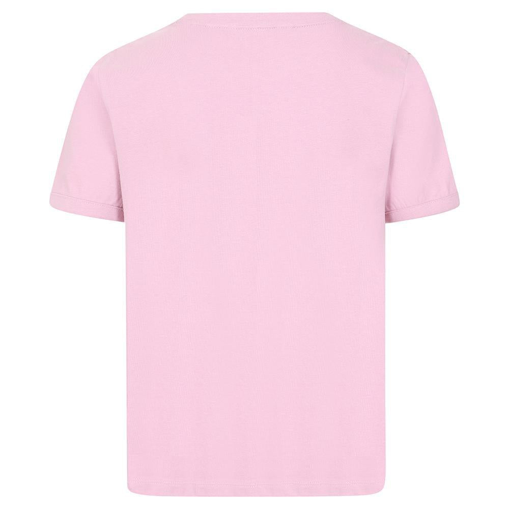 Pink - Side - Lazy Jacks Girls Campervan Cotton T-Shirt