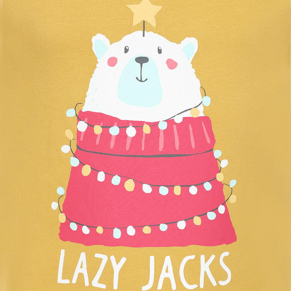 Heather - Side - Lazy Jacks Girls Polar Bear Long-Sleeved T-Shirt