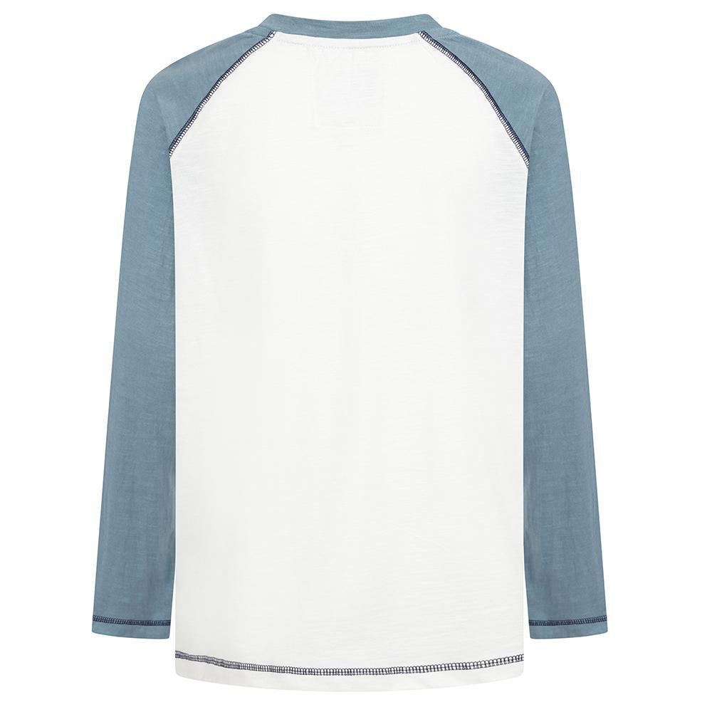 Niagara Blue - Side - Lazy Jacks Boys Printed Cotton Long-Sleeved T-Shirt