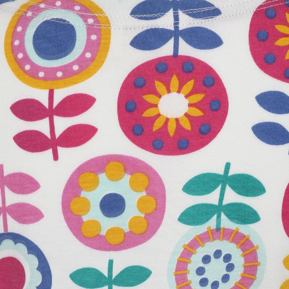 White-Multicoloured - Side - Lazy Jacks Girls Kaleidoscope Breton Long-Sleeved T-Shirt