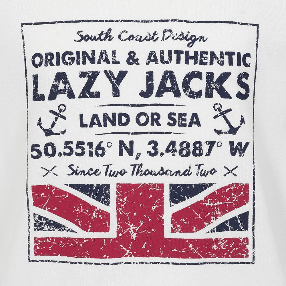 White - Side - Lazy Jacks Boys Printed Cotton T-Shirt