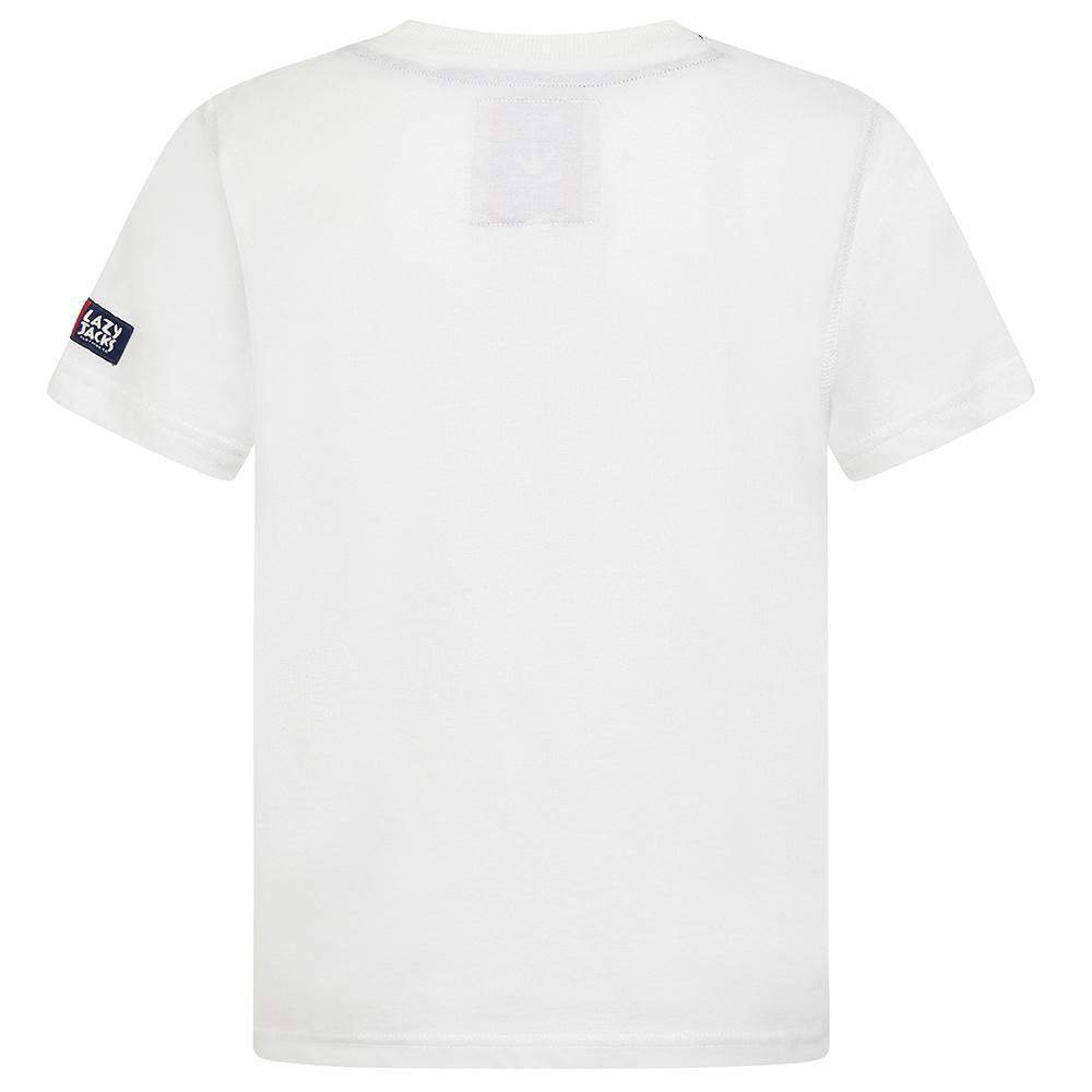 White - Lifestyle - Lazy Jacks Boys Printed Cotton T-Shirt