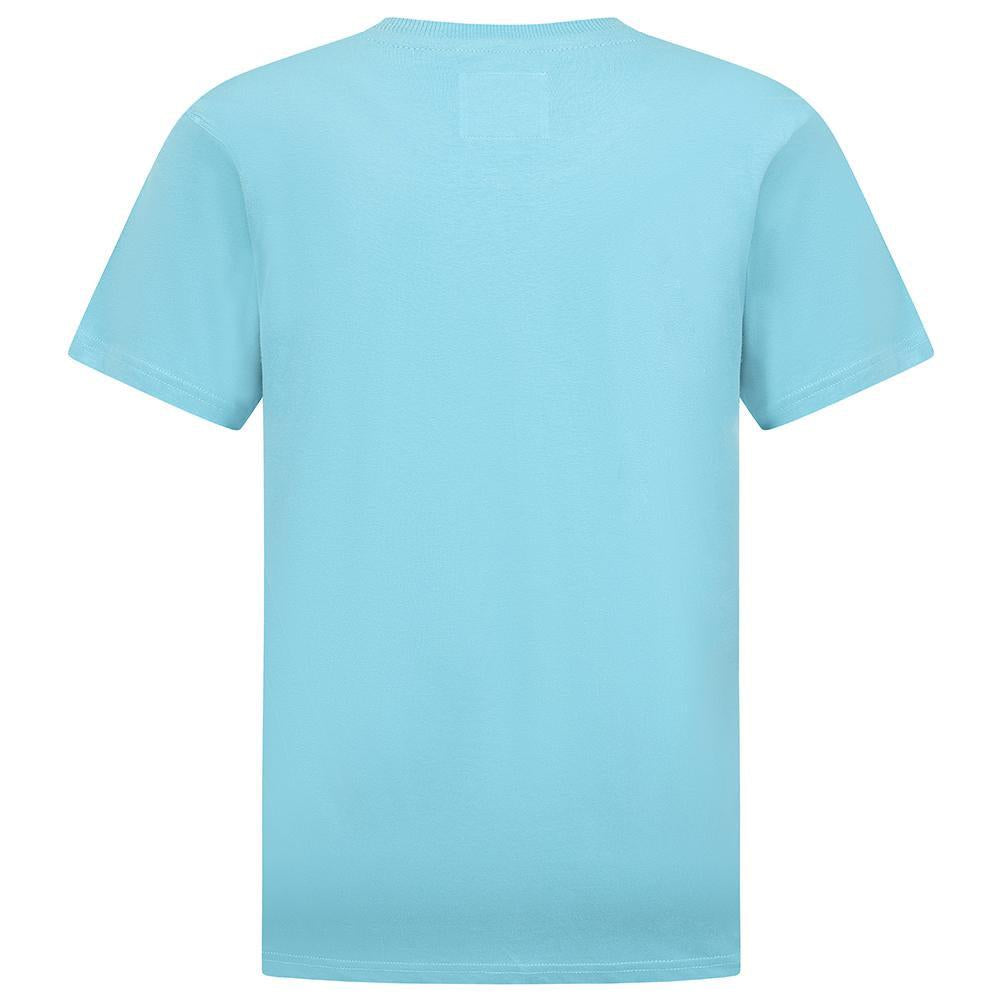 Turquoise - Side - Lazy Jacks Mens Printed Cotton T-Shirt