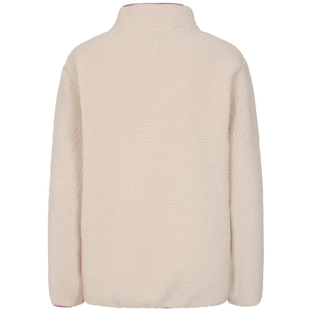 Oatmeal - Side - Lazy Jacks Womens-Ladies Sherpa Fleece Full Zip Jacket