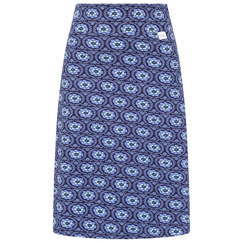 Blue - Lifestyle - Lazy Jacks Womens-Ladies Circle Jersey Midi Skirt