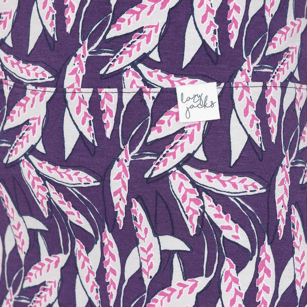 Purple - Side - Lazy Jacks Womens-Ladies Barley Jersey Skirt