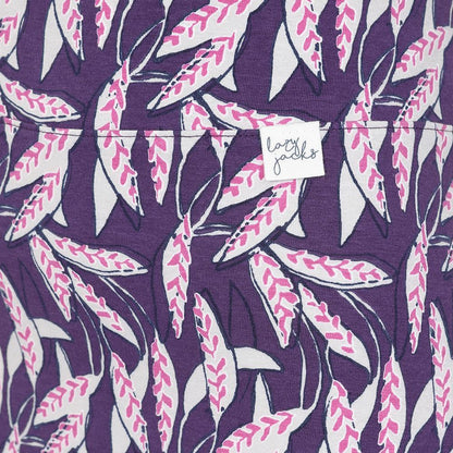 Purple - Side - Lazy Jacks Womens-Ladies Barley Jersey Skirt