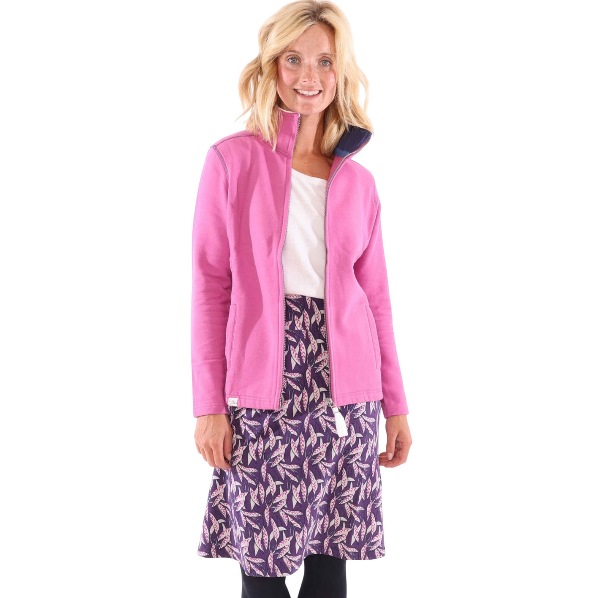 Purple - Pack Shot - Lazy Jacks Womens-Ladies Barley Jersey Skirt