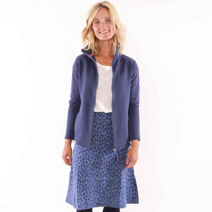Blue - Back - Lazy Jacks Womens-Ladies Dandy Jersey Skirt