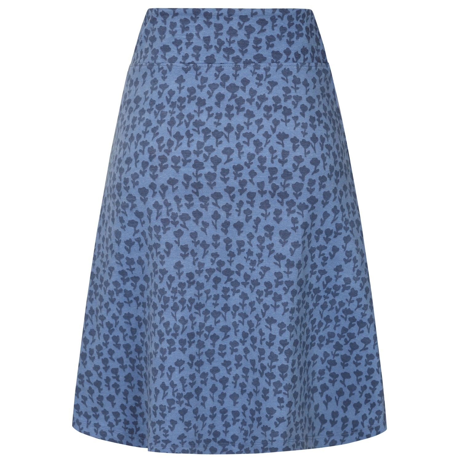 Blue - Pack Shot - Lazy Jacks Womens-Ladies Dandy Jersey Skirt
