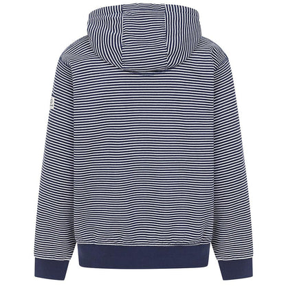 Marine - Side - Lazy Jacks Mens Striped Full Zip Hoodie