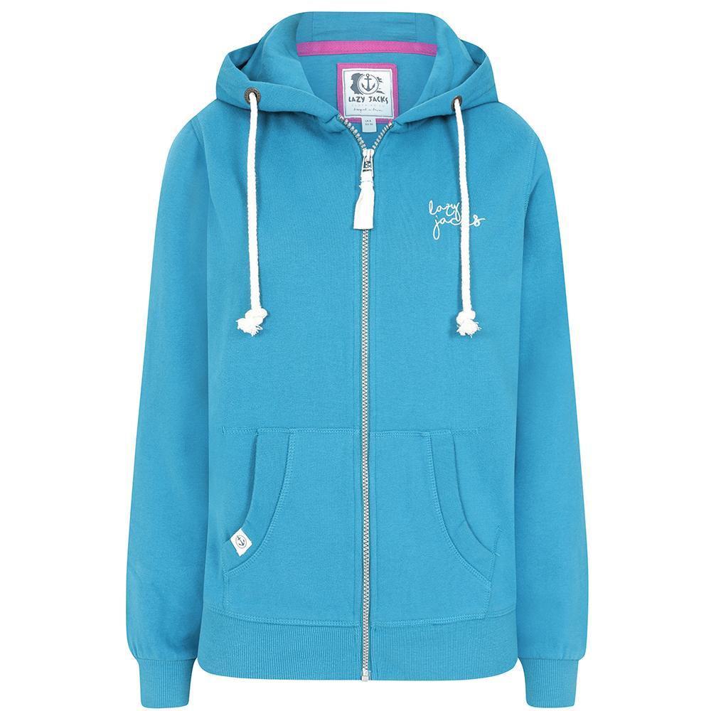 Peacock - Front - Lazy Jacks Womens-Ladies Full Zip Hoodie