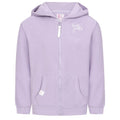 Lilac - Front - Lazy Jacks Girls Textured Full Zip Hoodie