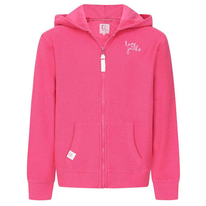 Sorbet - Front - Lazy Jacks Girls Textured Full Zip Hoodie