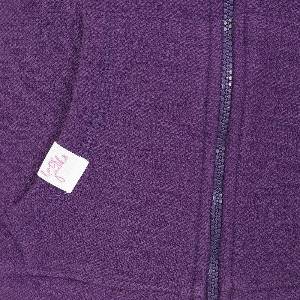 Loganberry - Side - Lazy Jacks Girls Textured Full Zip Hoodie