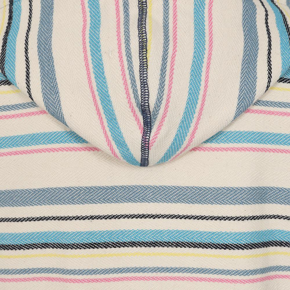 Chalk - Lifestyle - Lazy Jacks Womens-Ladies Striped Textured Full Zip Hoodie