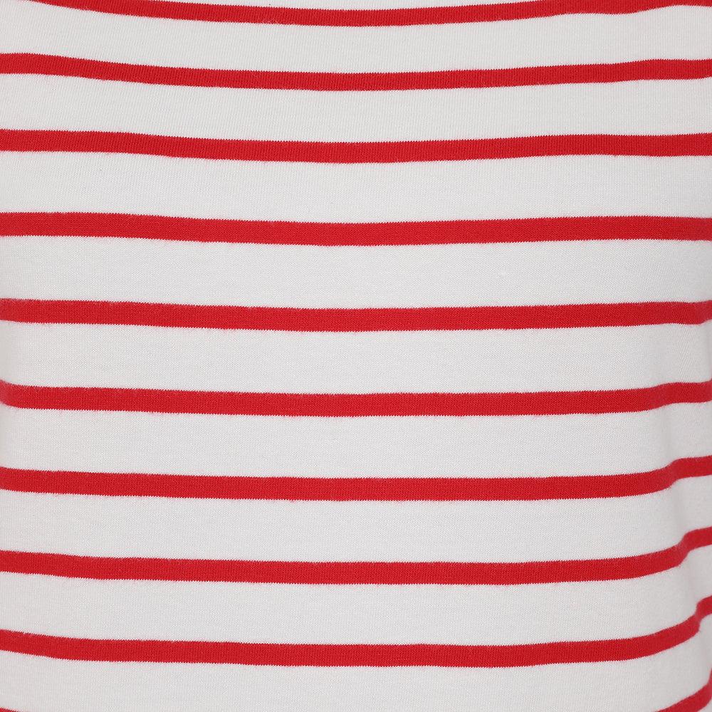 Red - Side - Lazy Jacks Womens-Ladies Breton Top
