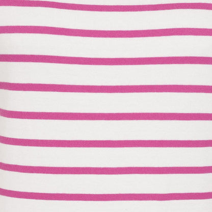 Raspberry - Back - Lazy Jacks Womens-Ladies Breton Top