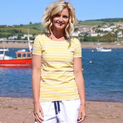 Lemon - Front - Lazy Jacks Womens-Ladies Breton Top