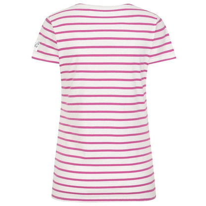 Raspberry - Side - Lazy Jacks Womens-Ladies Breton Top