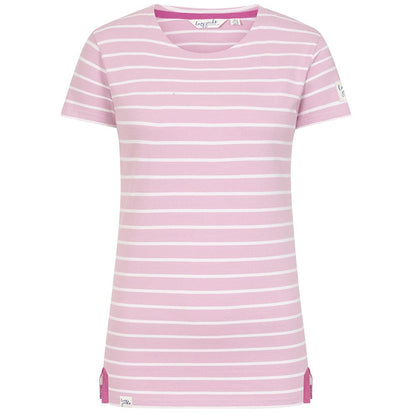 Pink - Front - Lazy Jacks Womens-Ladies Breton Top
