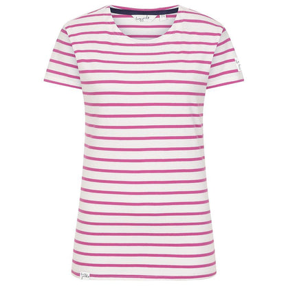 Raspberry - Front - Lazy Jacks Womens-Ladies Breton Top