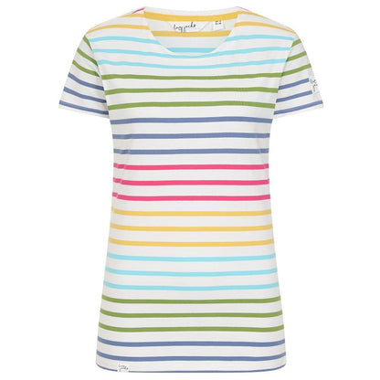 Rainbow - Front - Lazy Jacks Womens-Ladies Breton Top
