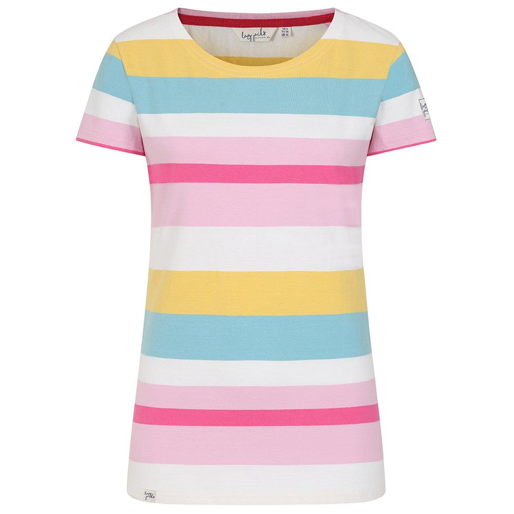 Multicoloured-Multicoloured - Back - Lazy Jacks Womens-Ladies Breton Top