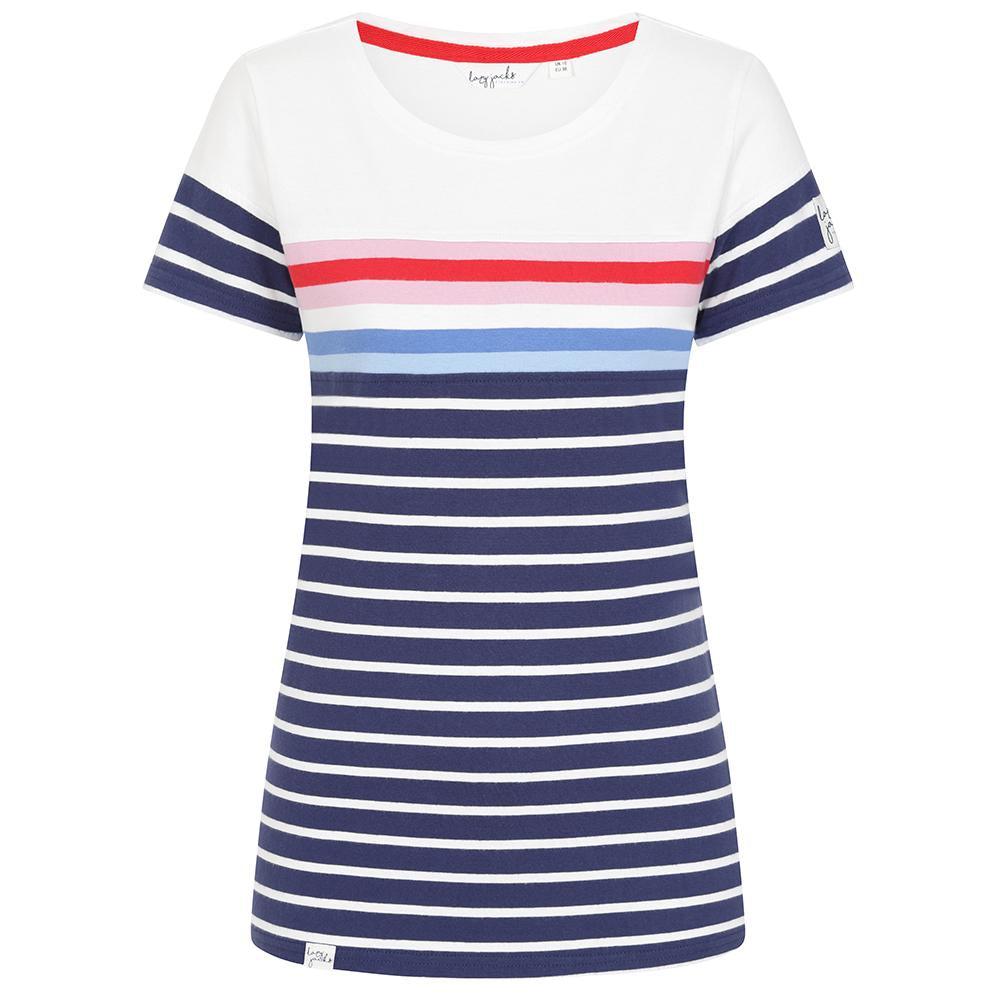 Sapphire - Front - Lazy Jacks Womens-Ladies Breton Top