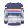 Prism Dusty Blue - Side - Lazy Jacks Girls Striped Breton Top