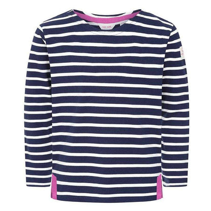 Marine - Front - Lazy Jacks Girls Breton Top