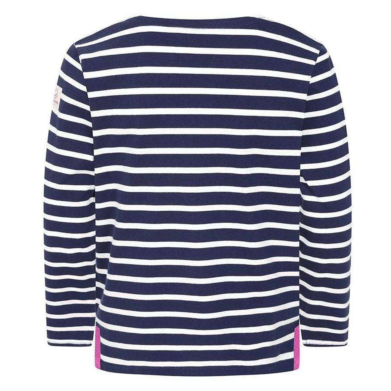 Marine - Back - Lazy Jacks Girls Breton Top