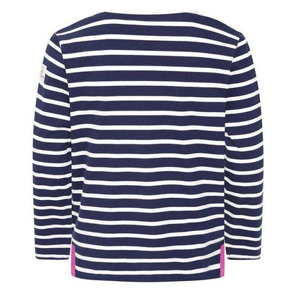 Marine - Back - Lazy Jacks Girls Breton Top