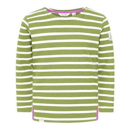 Sage - Front - Lazy Jacks Girls Breton Top