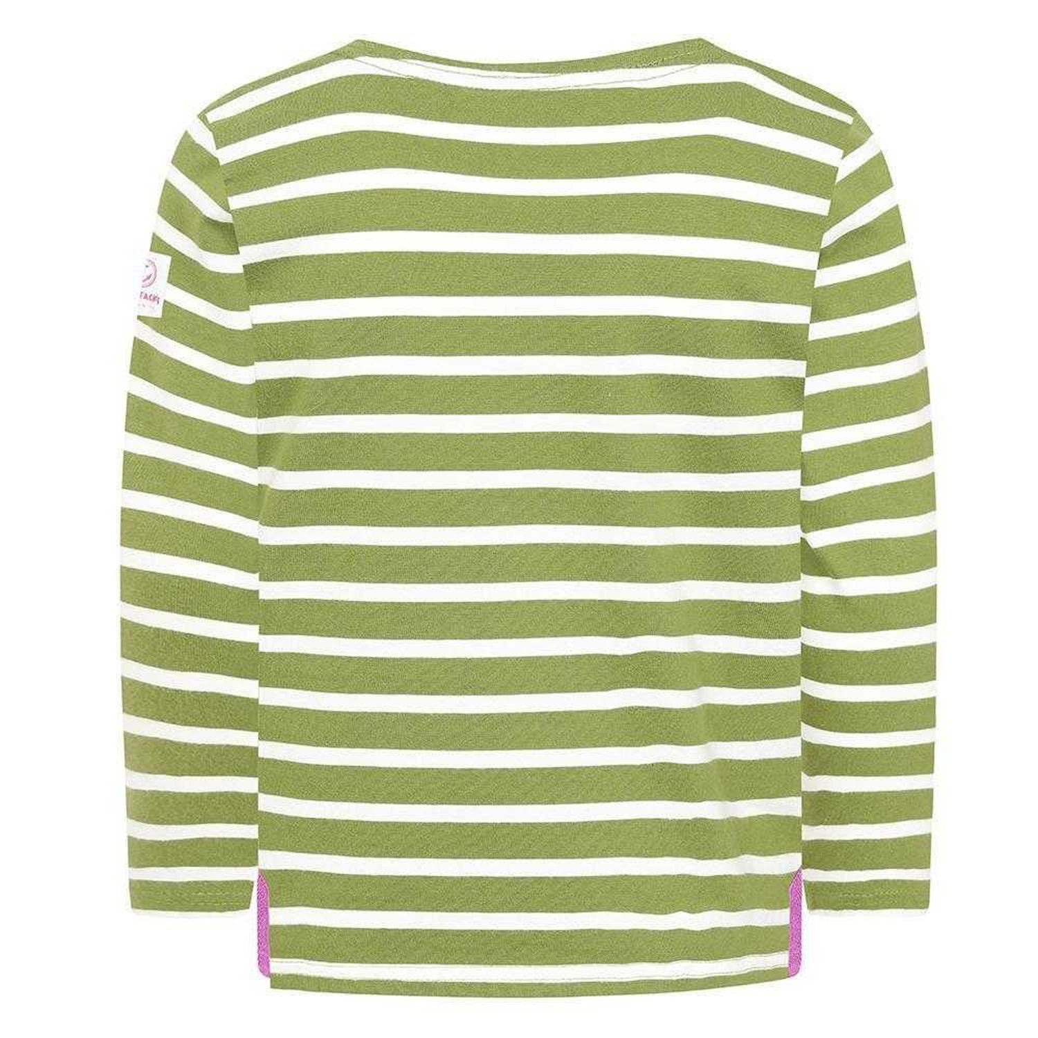 Sage - Back - Lazy Jacks Girls Breton Top