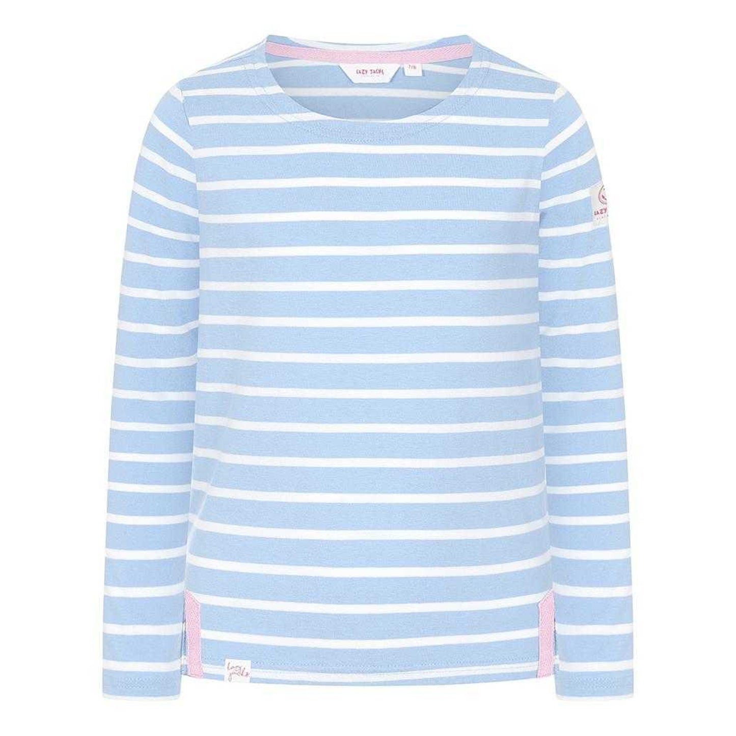 Sky - Front - Lazy Jacks Girls Breton Top