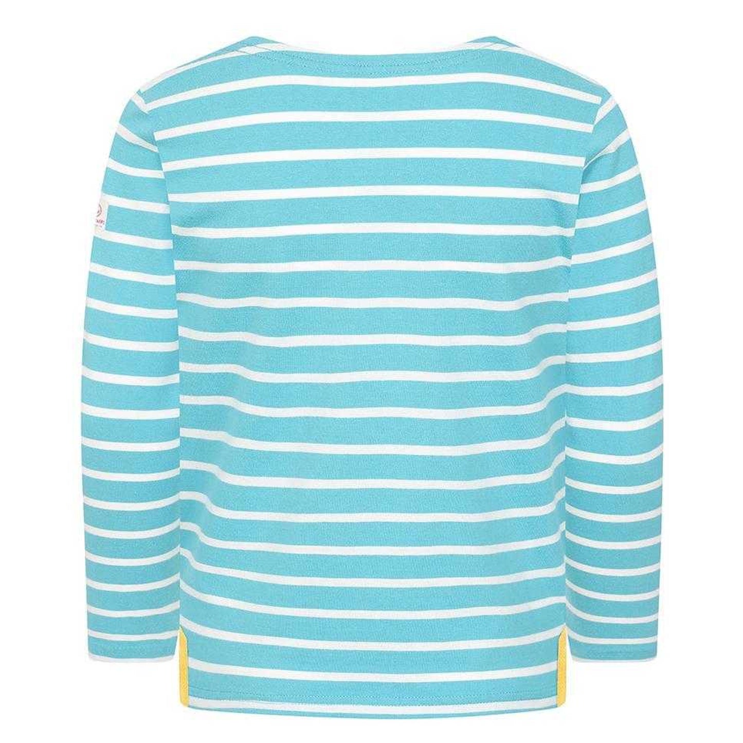 Turquoise - Back - Lazy Jacks Girls Breton Top