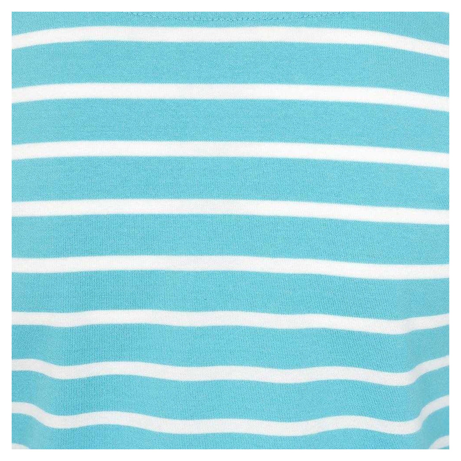 Turquoise - Side - Lazy Jacks Girls Breton Top