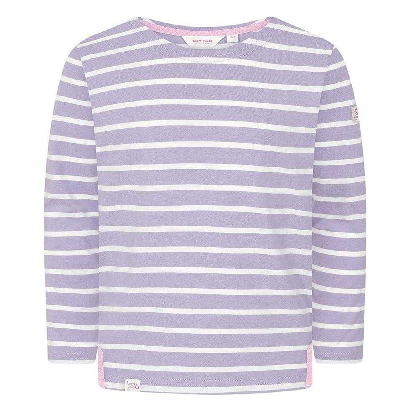 Lilac - Front - Lazy Jacks Girls Breton Top