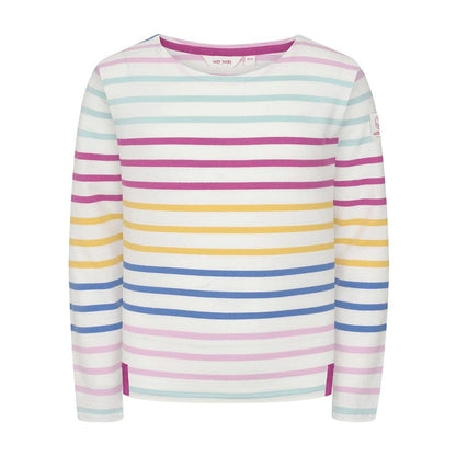 Rainbow - Front - Lazy Jacks Girls Breton Top