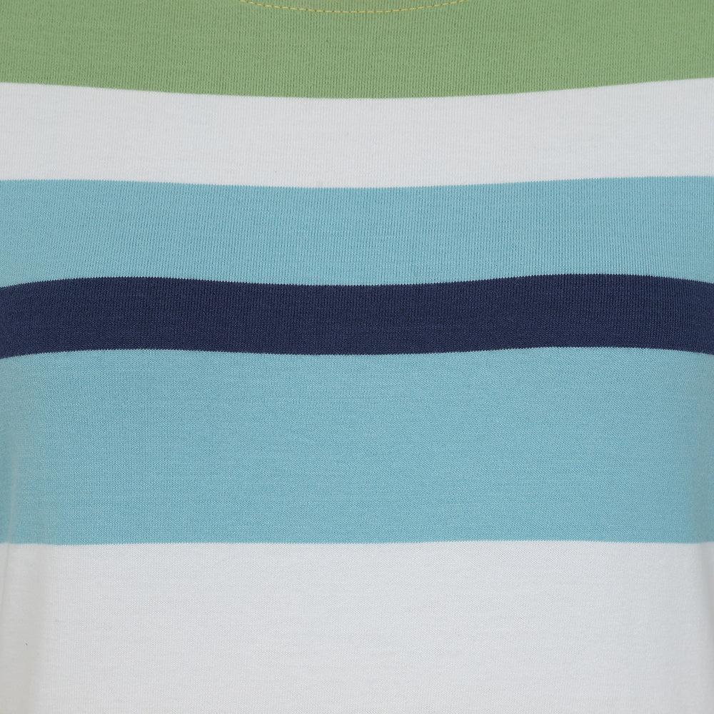 Green - Back - Lazy Jacks Womens-Ladies Breton Top