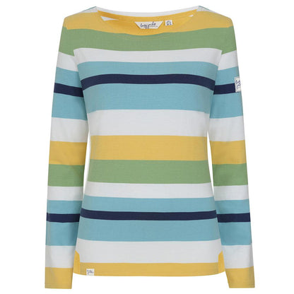 Green - Front - Lazy Jacks Womens-Ladies Breton Top