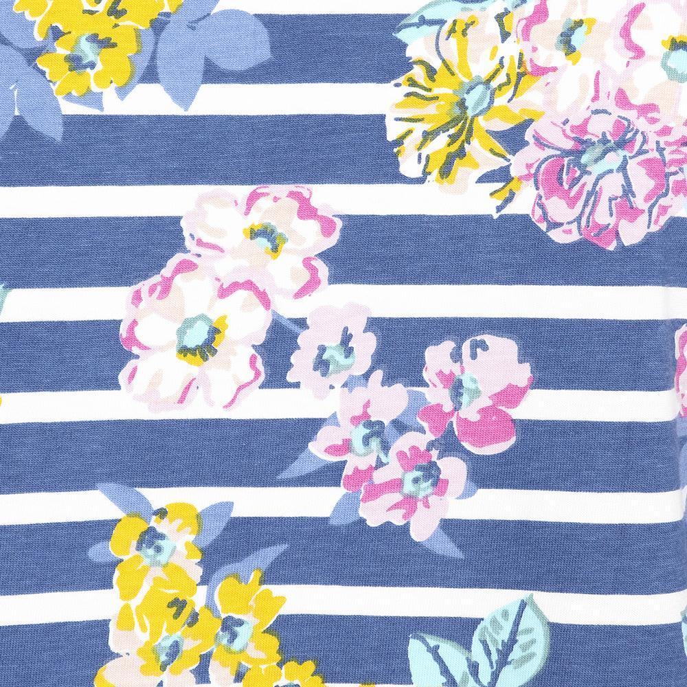 Blue - Pack Shot - Lazy Jacks Womens-Ladies Printed Breton Top