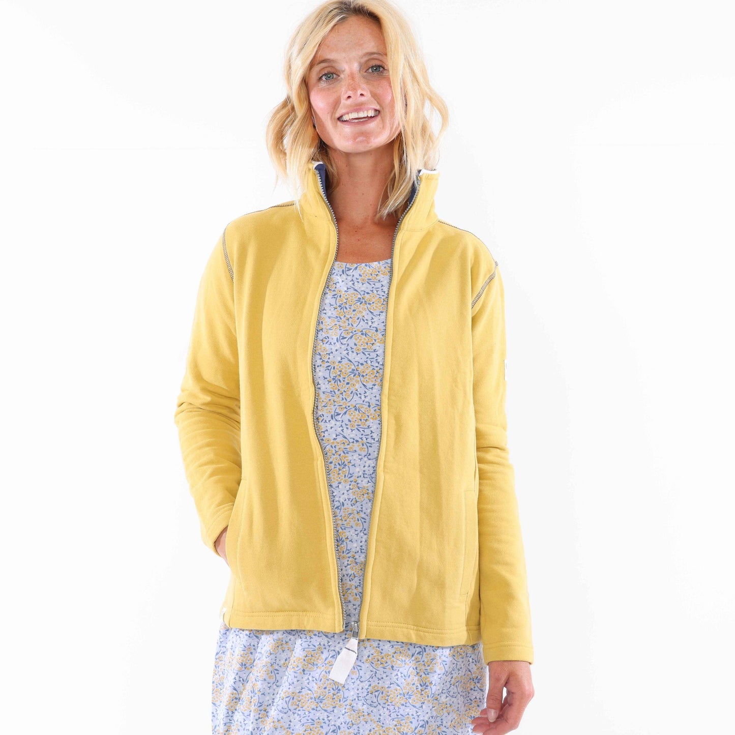 Blue-Yellow - Back - Lazy Jacks Womens-Ladies Primrose Dress