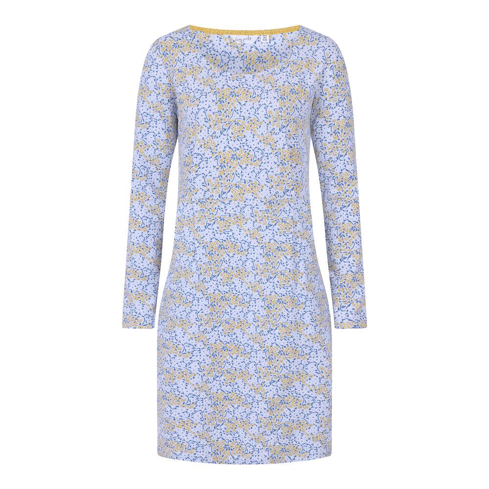 Blue-Yellow - Side - Lazy Jacks Womens-Ladies Primrose Dress
