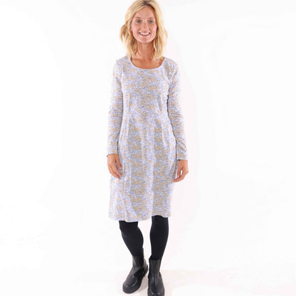 Blue-Yellow - Front - Lazy Jacks Womens-Ladies Primrose Dress