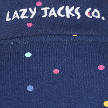 Twilight - Pack Shot - Lazy Jacks Womens-Ladies Polka Dot Button Neck Sweatshirt