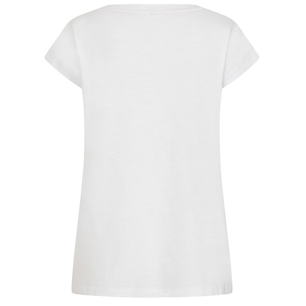 White - Side - Lazy Jacks Womens-Ladies V Neck T-Shirt
