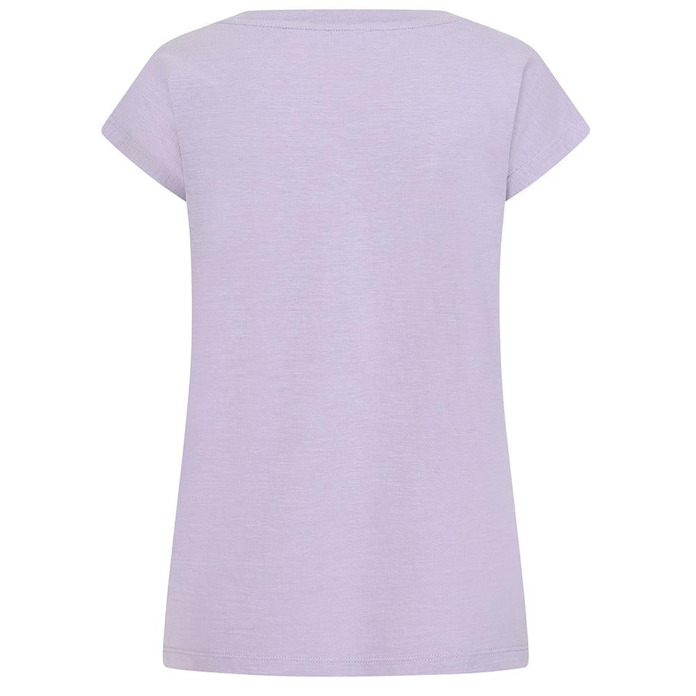 Lilac - Side - Lazy Jacks Womens-Ladies V Neck T-Shirt